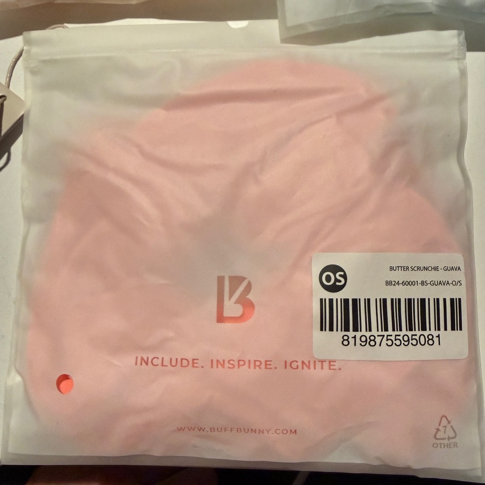 NWT BuffBunny Collection Butter -Guava Scrunchie - Picture 2 of 2